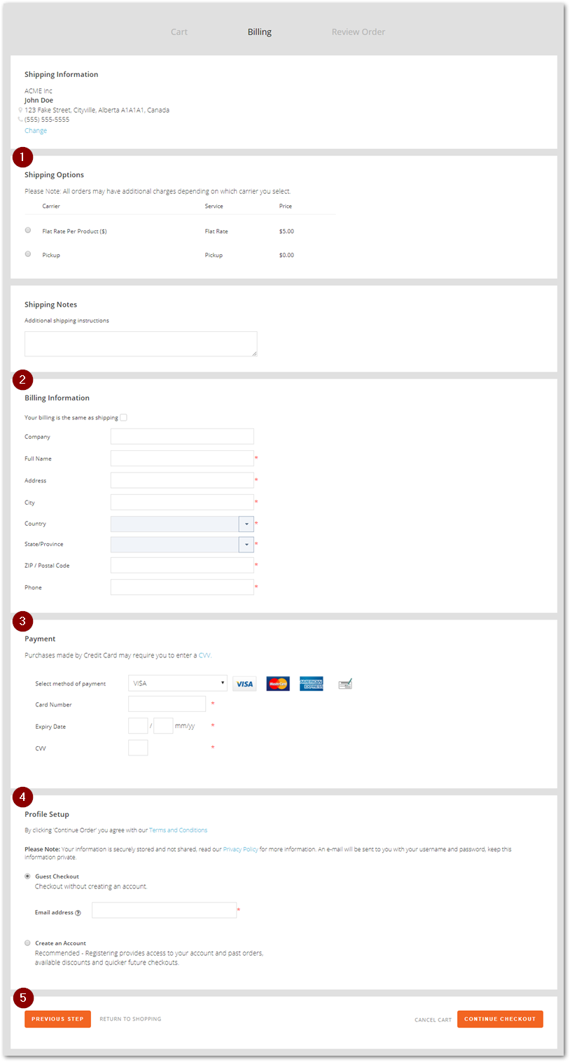 Checkout Step 2